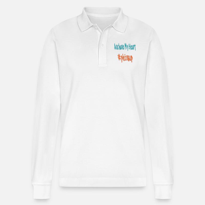 anchane - Stanley/Stella Unisex Bio-Langarm-Poloshirt Prepster - Weiß