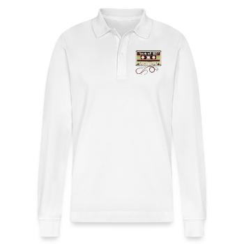 Legendärer Jahrgang 1927 - Stanley/Stella Unisex Bio-Langarm-Poloshirt Prepster - Weiß - Vorne - Anna (173cm) & Nico (186cm)