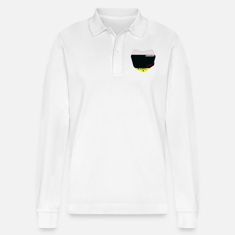 Numberplate_ - Stanley/Stella Unisex Bio-Langarm-Poloshirt Prepster - Weiß