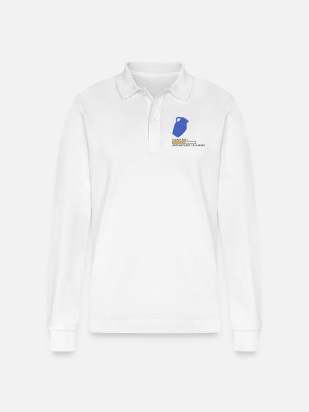Bembel Loading please wait - Stanley/Stella Unisex Bio-Langarm-Poloshirt Prepster - Weiß