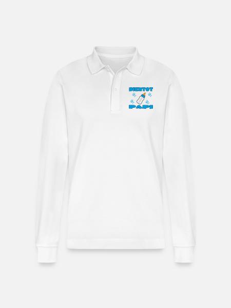 BIENTOT PAPI - Polo à manches longues bio PREPSTER Stanley/Stella Unisexe - blanc