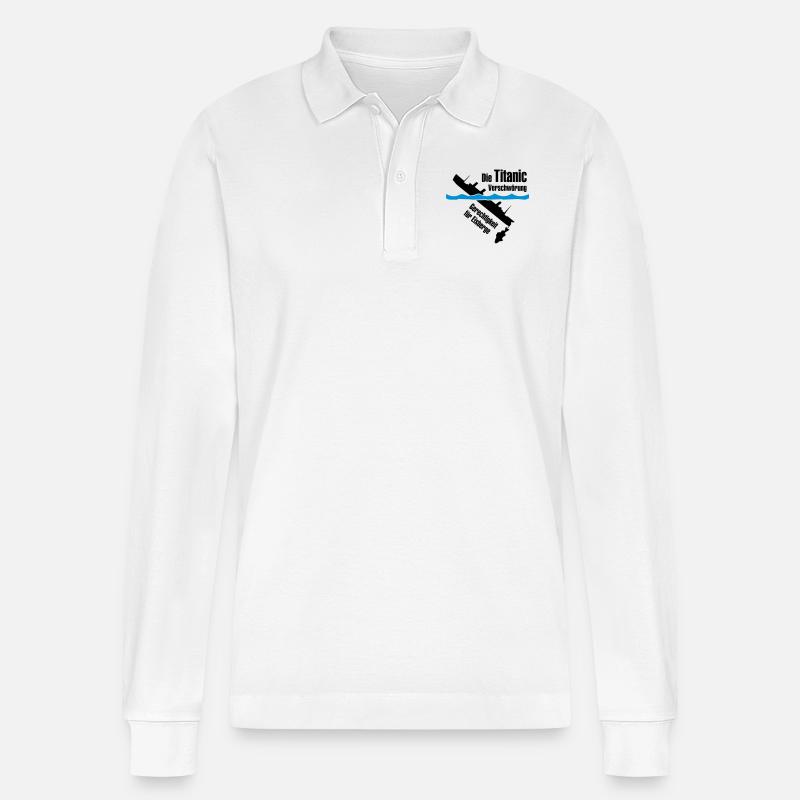 Titanic - Stanley/Stella Unisex Bio-Langarm-Poloshirt Prepster - Weiß