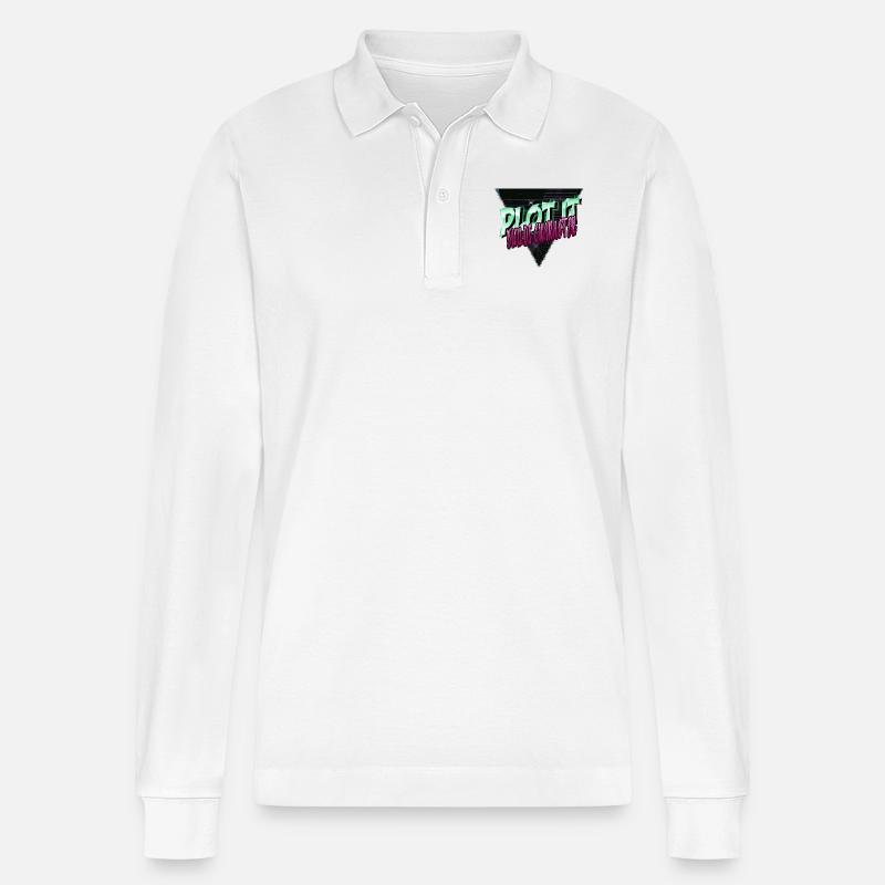 funny present storytelling techniques - Stanley/Stella Unisex Bio-Langarm-Poloshirt Prepster - Weiß