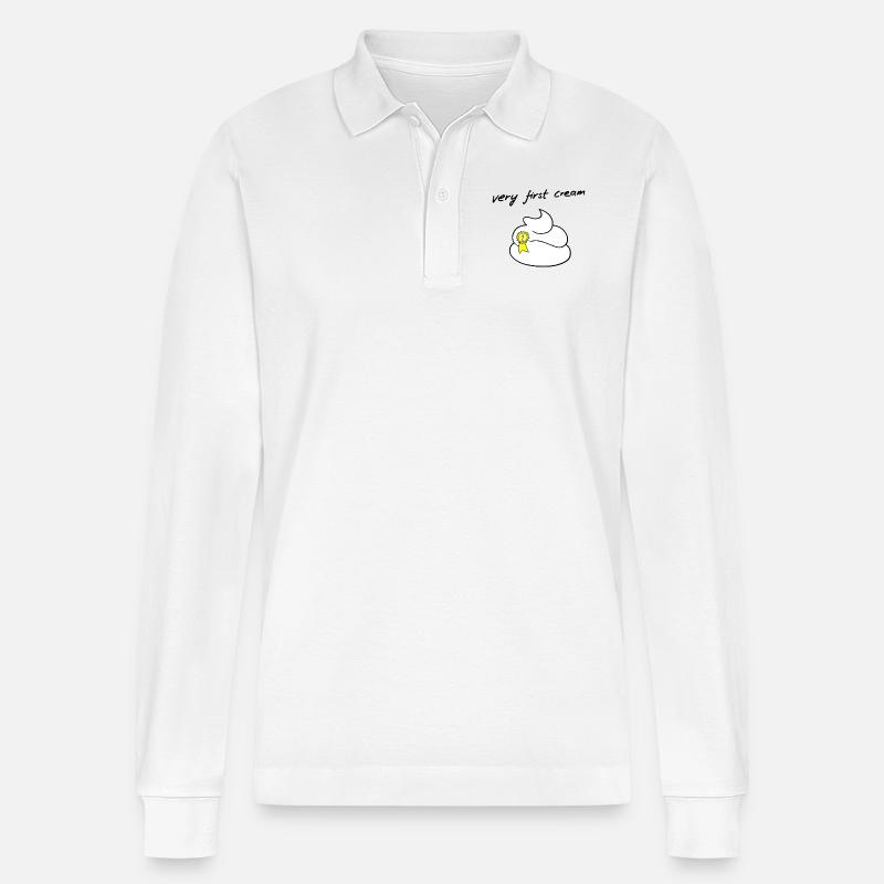 Erste Sahne - Stanley/Stella Unisex Bio-Langarm-Poloshirt Prepster - Weiß