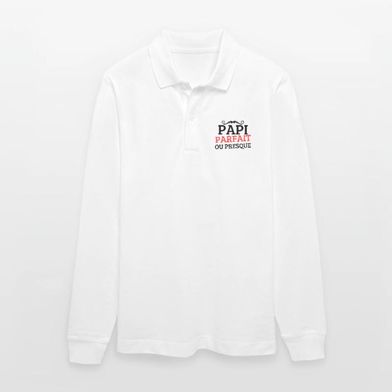 PAPI PERFEKT oder FAST PERFEKT Stanley/Stella Unisex Bio-Langarm-Poloshirt Prepster