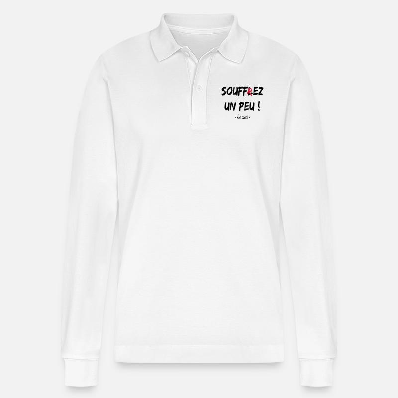 Soufflez un peu - Stanley/Stella Unisex Bio-Langarm-Poloshirt Prepster - Weiß