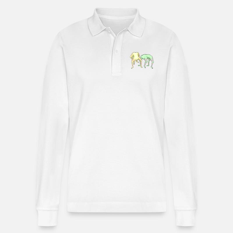 No Head José - Stanley/Stella Unisex Bio-Langarm-Poloshirt Prepster - Weiß
