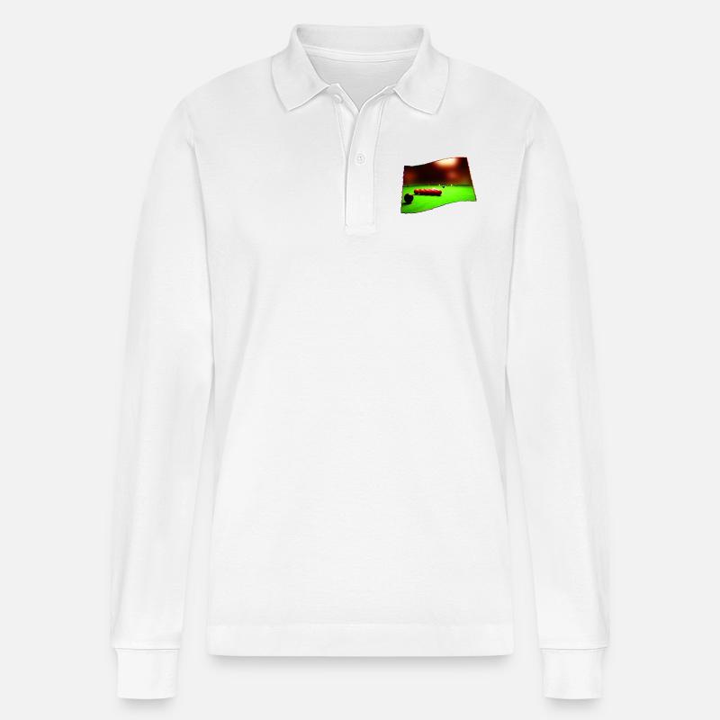 SNOOKER - Photo - Stanley/Stella Unisex Bio-Langarm-Poloshirt Prepster - Weiß