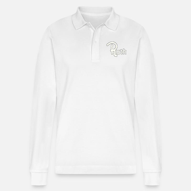 Ruth - Stanley/Stella Unisex Bio-Langarm-Poloshirt Prepster - Weiß