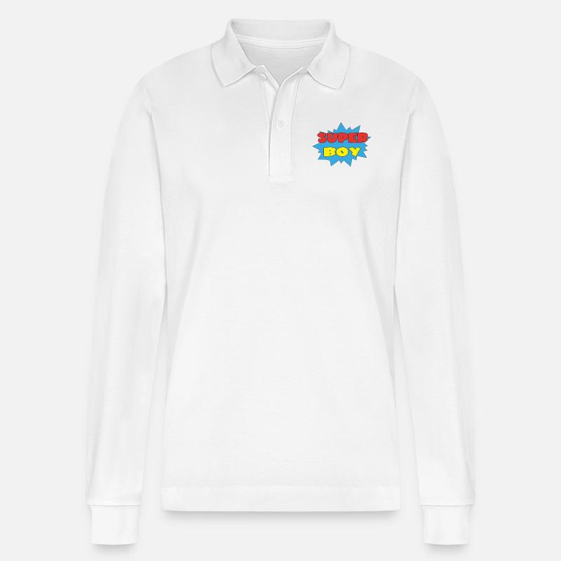 SUPERJUNGE - Stanley/Stella Unisex Bio-Langarm-Poloshirt Prepster - Weiß