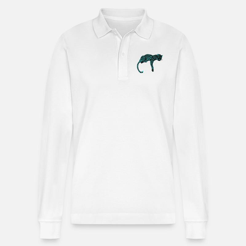 Neopard-ICE - Stanley/Stella Unisex Bio-Langarm-Poloshirt Prepster - Weiß