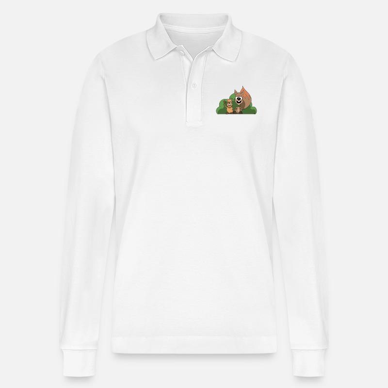 Bun-Bun Hallo - Stanley/Stella Unisex Bio-Langarm-Poloshirt Prepster - Weiß