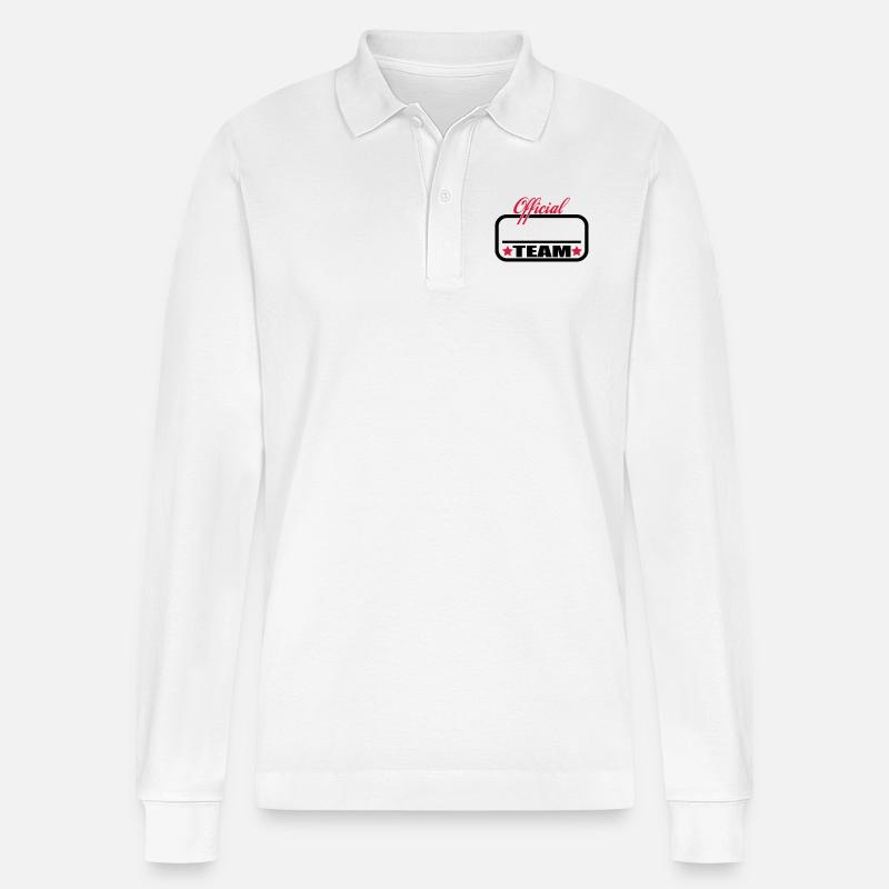 team rahmen - Stanley/Stella Unisex Bio-Langarm-Poloshirt Prepster - Weiß