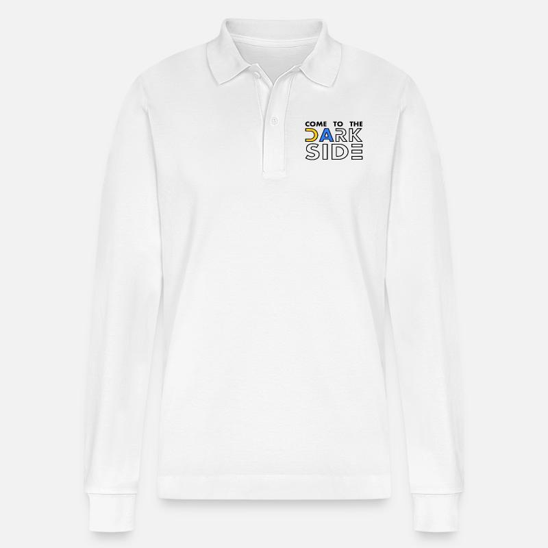 come to the dark side - Stanley/Stella Unisex Bio-Langarm-Poloshirt Prepster - Weiß