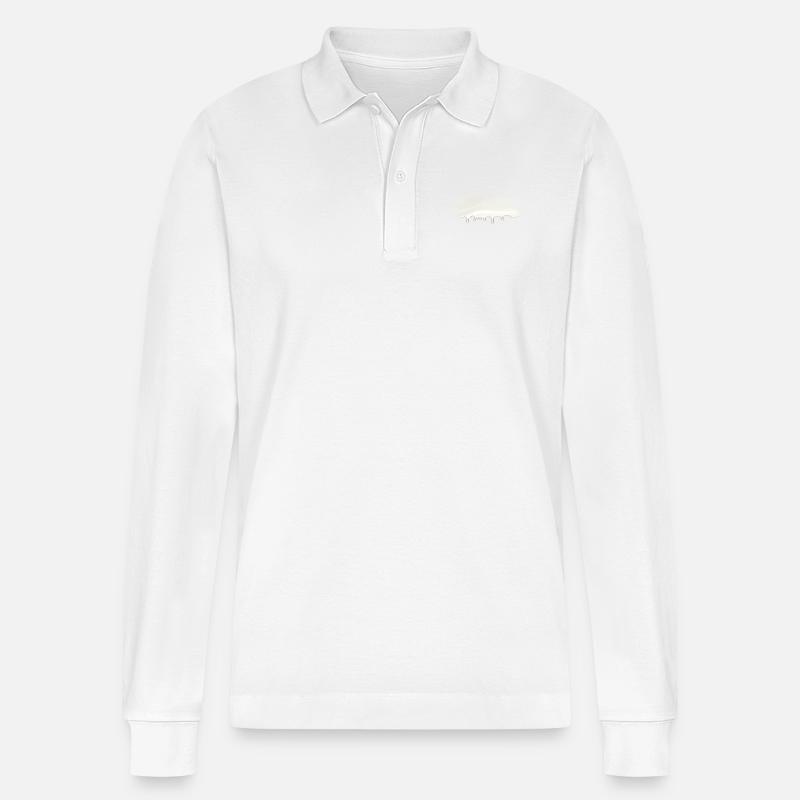 Milch - Stanley/Stella Unisex Bio-Langarm-Poloshirt Prepster - Weiß