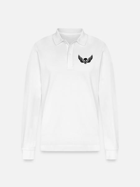 wingskull_092011_c_1c - Polo à manches longues bio PREPSTER Stanley/Stella Unisexe - blanc
