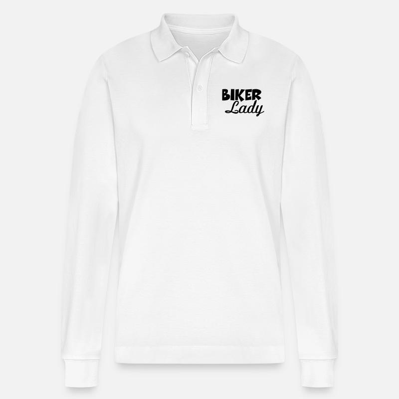 Biker Lady - Stanley/Stella Unisex Bio-Langarm-Poloshirt Prepster - Weiß