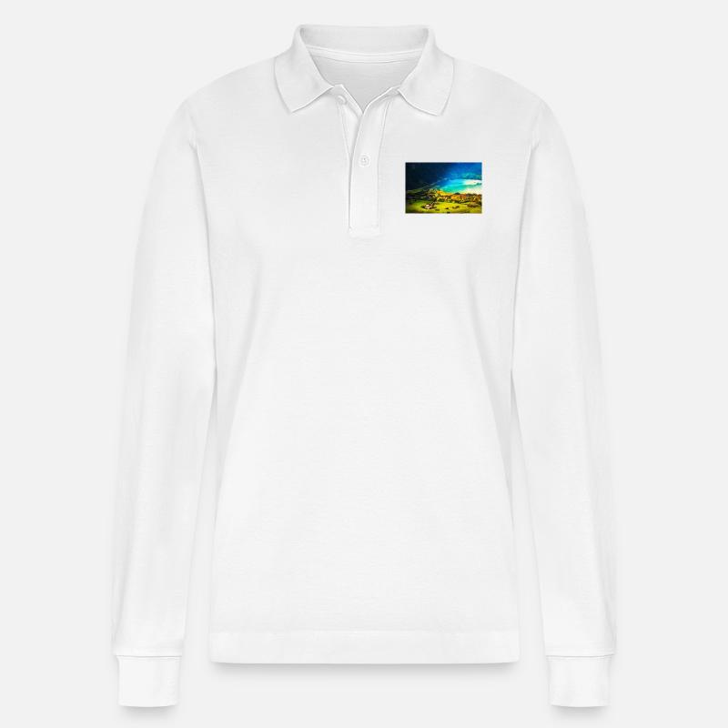 SEELICHT - Stanley/Stella Unisex Bio-Langarm-Poloshirt Prepster - Weiß