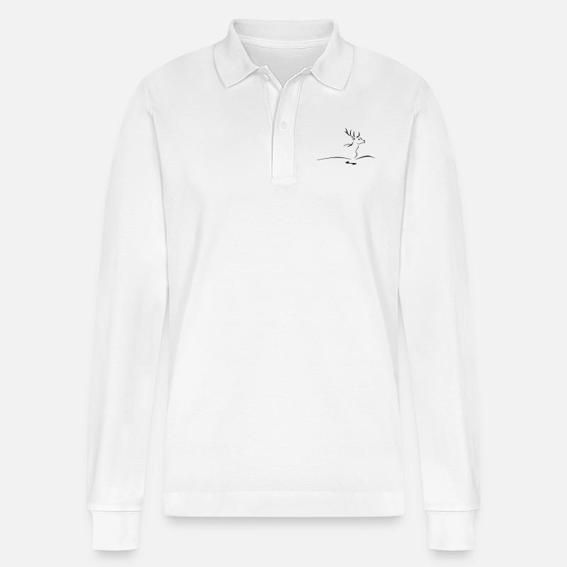 Jagd Schnitzerei Peter - Stanley/Stella Unisex Bio-Langarm-Poloshirt Prepster - Weiß