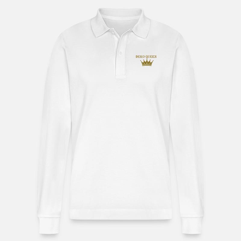 Deko Queen - Stanley/Stella Unisex Bio-Langarm-Poloshirt Prepster - Weiß