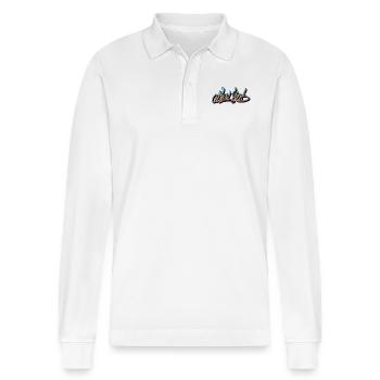 new York - Stanley/Stella Organic Unisex Long-Sleeved Polo Shirt Prepster - white - Front - Anna (173cm) & Nico (186cm)