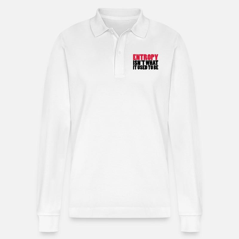 Entropy - Stanley/Stella Unisex Bio-Langarm-Poloshirt Prepster - Weiß