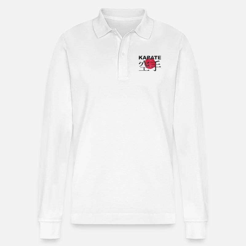 Karate - Stanley/Stella Unisex Bio-Langarm-Poloshirt Prepster - Weiß