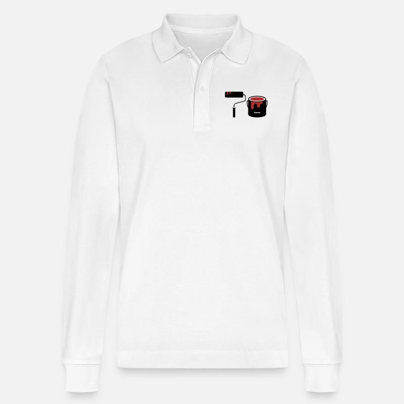 streichen - Stanley/Stella Unisex Bio-Langarm-Poloshirt Prepster - Weiß