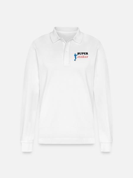 SUPER Bruder - Stanley/Stella Unisex Bio-Langarm-Poloshirt Prepster - Weiß