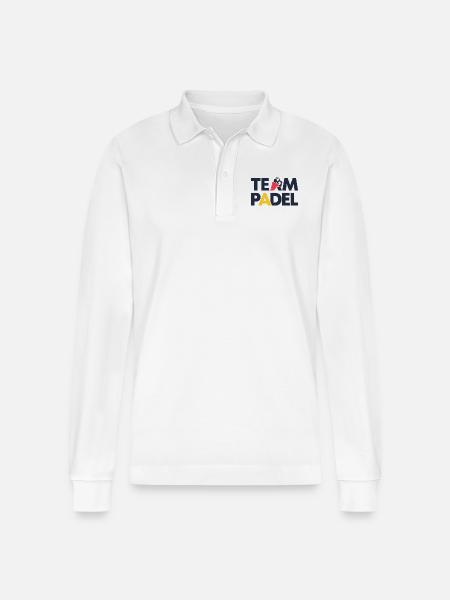 Team Padel 3 - Stanley/Stella Unisex Bio-Langarm-Poloshirt Prepster - Weiß
