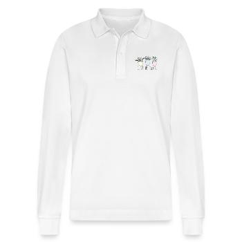 Leaf me alone - Stanley/Stella Organic Unisex Long-Sleeved Polo Shirt Prepster - white - Front - Anna (173cm) & Nico (186cm)