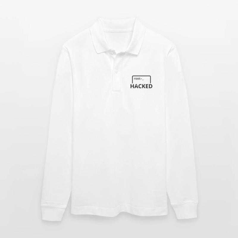 Hacked Hacker Informatiker Computer Programmierer Stanley/Stella Unisex Bio-Langarm-Poloshirt Prepster