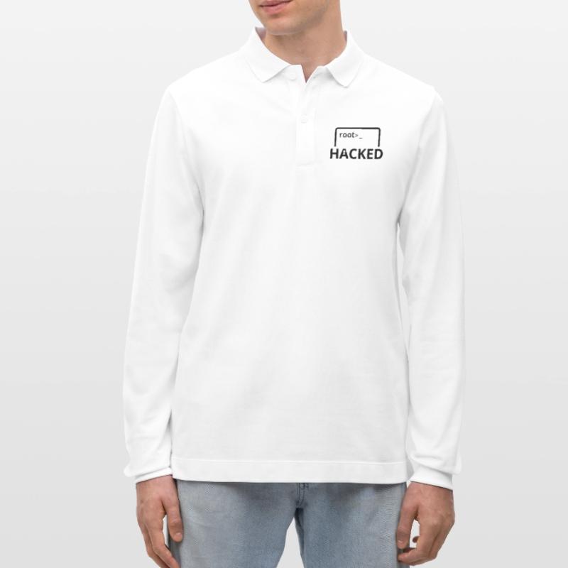 Hacked Hacker Informatiker Computer Programmierer Stanley/Stella Unisex Bio-Langarm-Poloshirt Prepster