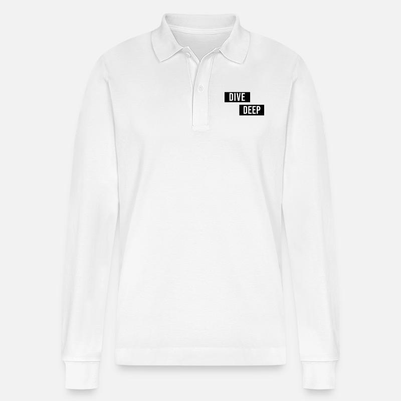 Dive Deep Inspiration - Stanley/Stella Unisex Bio-Langarm-Poloshirt Prepster - Weiß