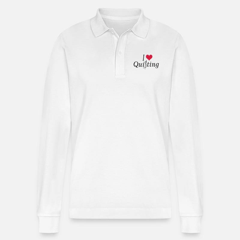 Quilt - Stanley/Stella Unisex Bio-Langarm-Poloshirt Prepster - Weiß