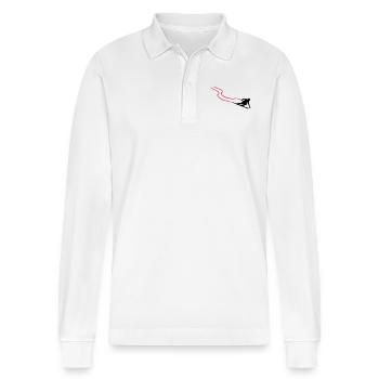 ski - Stanley/Stella Unisex Bio-Langarm-Poloshirt Prepster - Weiß - Vorne - Anna (173cm) & Nico (186cm)
