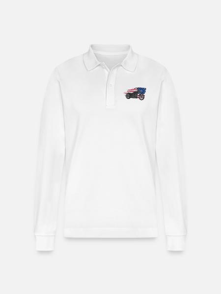 custom usa - Polo à manches longues bio PREPSTER Stanley/Stella Unisexe - blanc