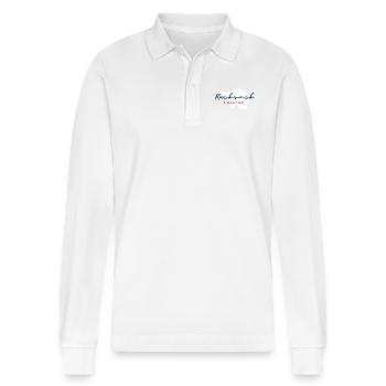 Backpack French - Stanley/Stella Organic Unisex Long-Sleeved Polo Shirt Prepster - white - Front - Anna (173cm) & Nico (186cm)