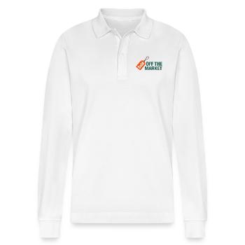 Schon vergeben! - Stanley/Stella Unisex Bio-Langarm-Poloshirt Prepster - Weiß - Vorne - Anna (173cm) & Nico (186cm)