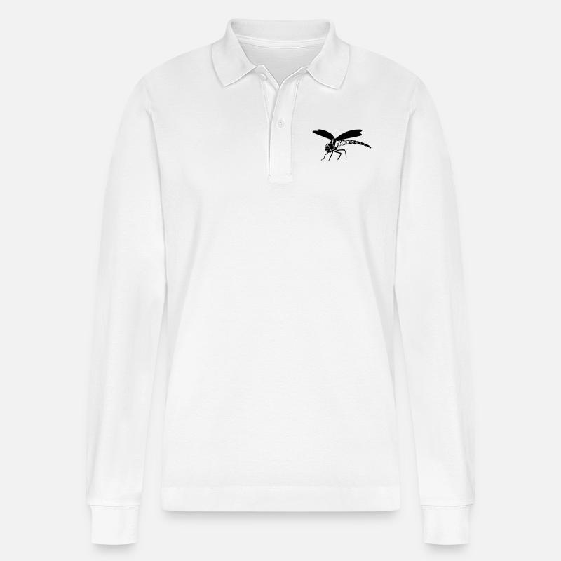 Libelle - Stanley/Stella Unisex Bio-Langarm-Poloshirt Prepster - Weiß