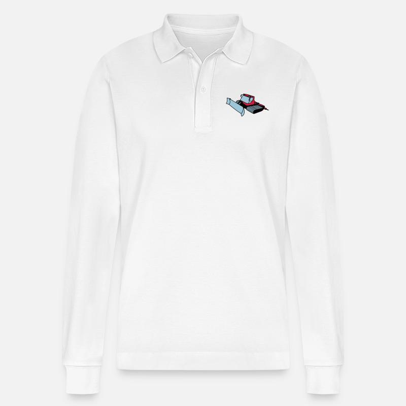 Pistenraupe - Stanley/Stella Unisex Bio-Langarm-Poloshirt Prepster - Weiß