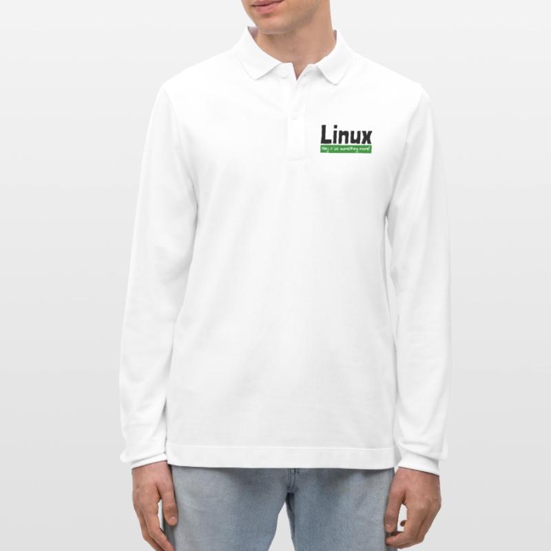 Linux Computer Computerarbeit witzige Sprüche Nerd Stanley/Stella Unisex Bio-Langarm-Poloshirt Prepster