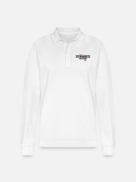 Wild stewardess unleashed - Stanley/Stella Organic Unisex Long-Sleeved Polo Shirt Prepster - white