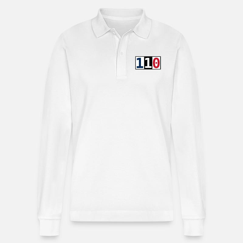 110 - Stanley/Stella Unisex Bio-Langarm-Poloshirt Prepster - Weiß