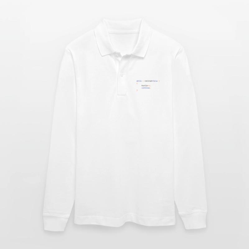 CONTINUE HUSTLE WHILE NOT RETIRED - JAVA CODE Stanley/Stella Unisex Bio-Langarm-Poloshirt Prepster