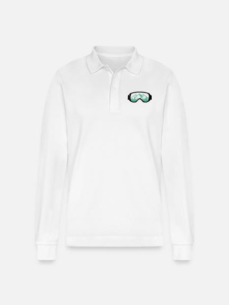Ski goggles - Stanley/Stella Organic Unisex Long-Sleeved Polo Shirt Prepster - white