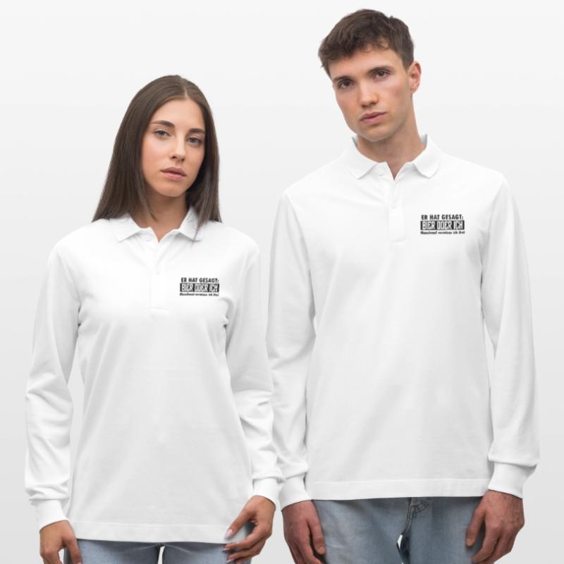 bier oder ich Stanley/Stella Unisex Bio-Langarm-Poloshirt Prepster