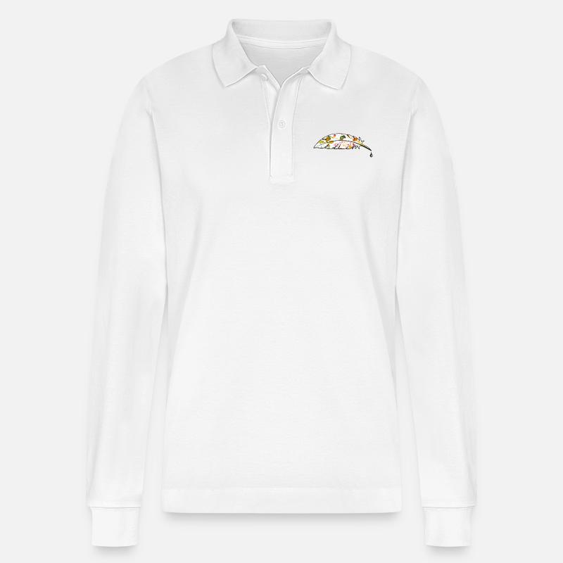 feder - Stanley/Stella Unisex Bio-Langarm-Poloshirt Prepster - Weiß