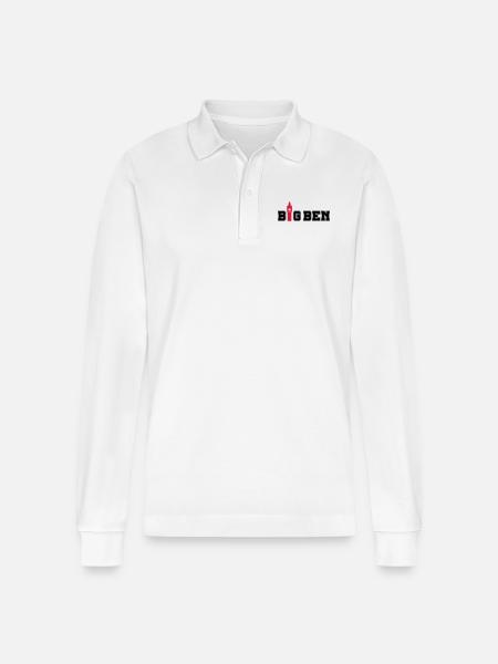 big_ben_02 - Stanley/Stella Organic Unisex Long-Sleeved Polo Shirt Prepster - white