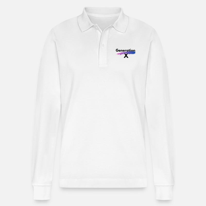 Generation X - Stanley/Stella Unisex Bio-Langarm-Poloshirt Prepster - Weiß